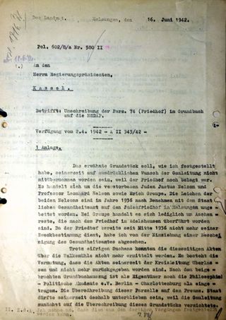 16.6.1942: Einziehung an das Deutsche Reich.
