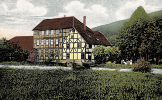 Die alte Mühle 1907. Kolorierte Postkarte, Privatbesitz.